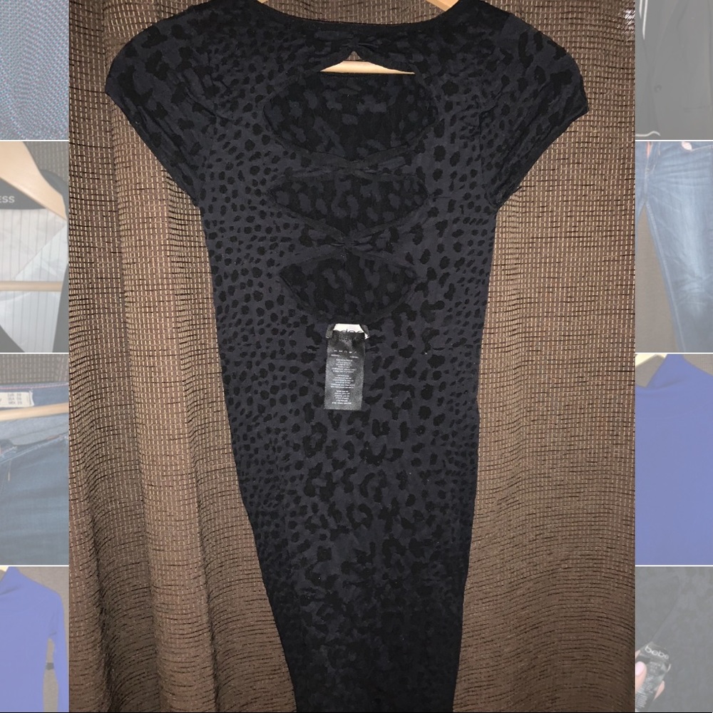 Black bodycon Bebe dress